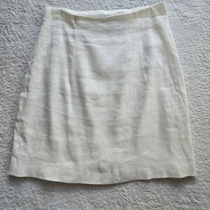 GAUGE81 "Mani" Ivory Linen-Blend Lined Miniskirt Womens Sz XS